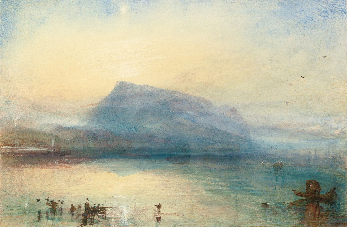 The Blue Rigi, Lake of Lucerne, Sunrise, 1842 de J. M. W. Turner